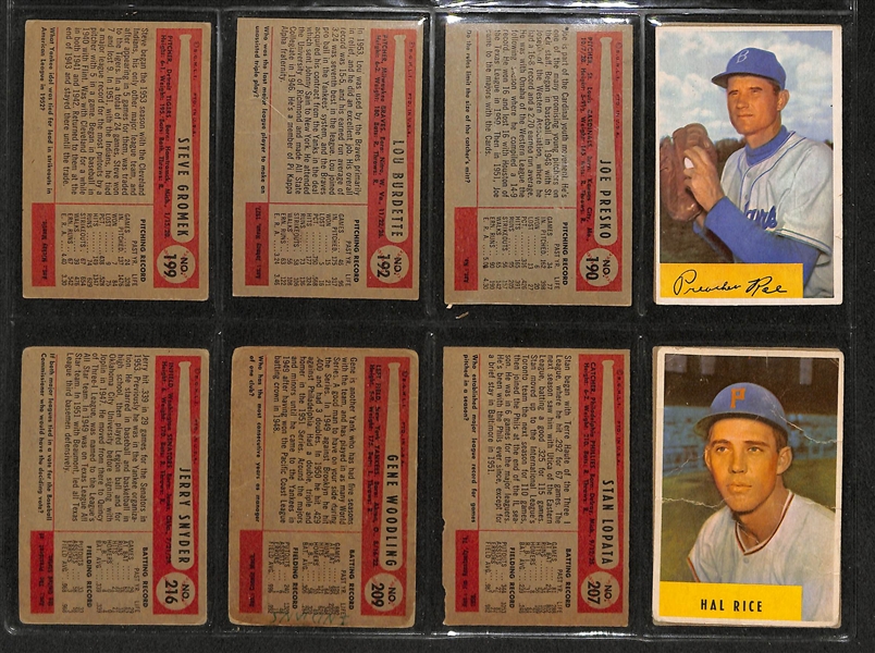 Lot Of 74 1954 Bowman Baseball Cards w. Ralph Kiner